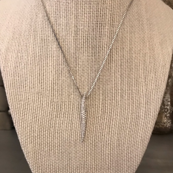 Swarovski Jewelry - SOLD Swarovski Silver Pave Crystal Horn Necklace